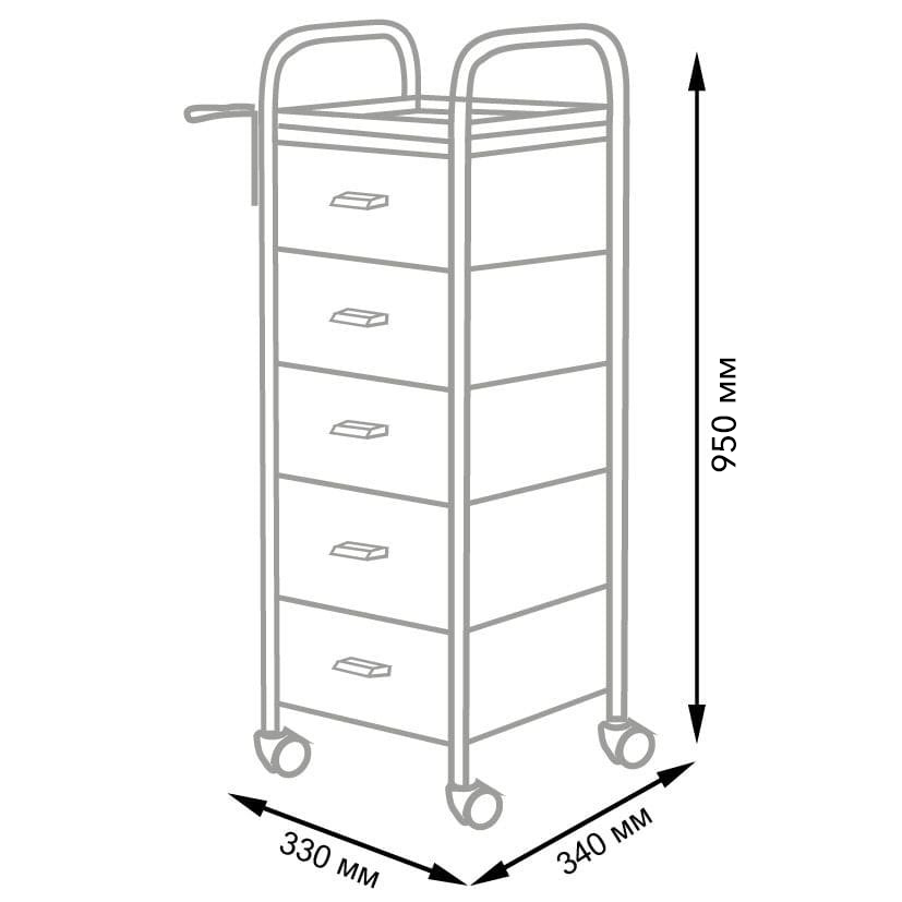 Тележка парикмахерская Глорис-02