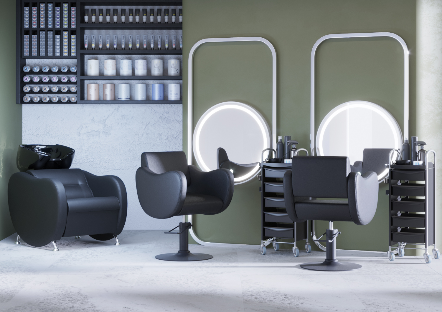 Парикмахерский комплект Жаклин (кресло + мойка)