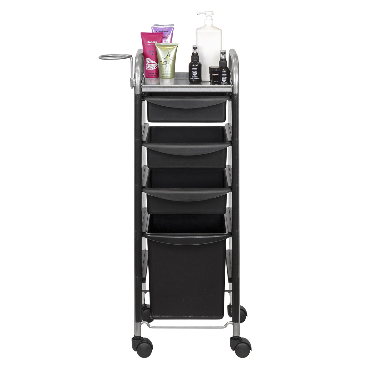 Тележка парикмахерская М-02 box, черный