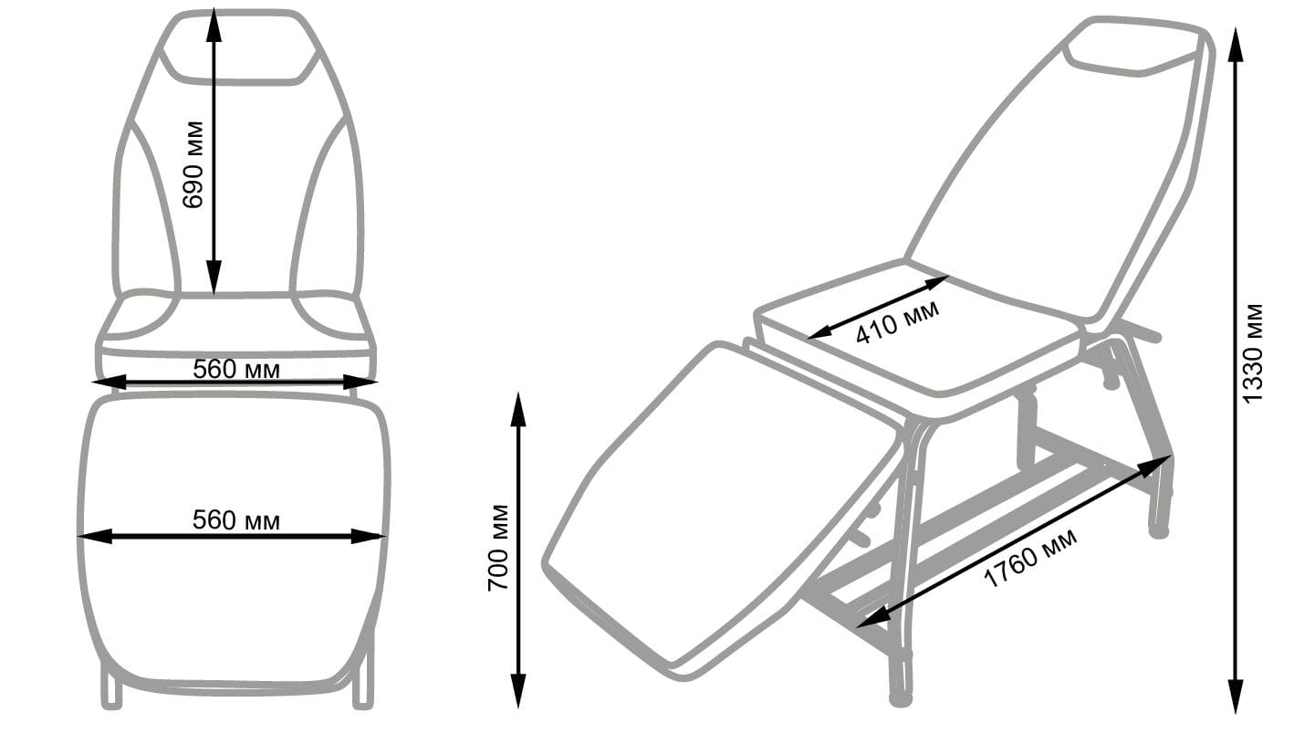 Косметологическая кушетка РЕЛАКС Эконом
