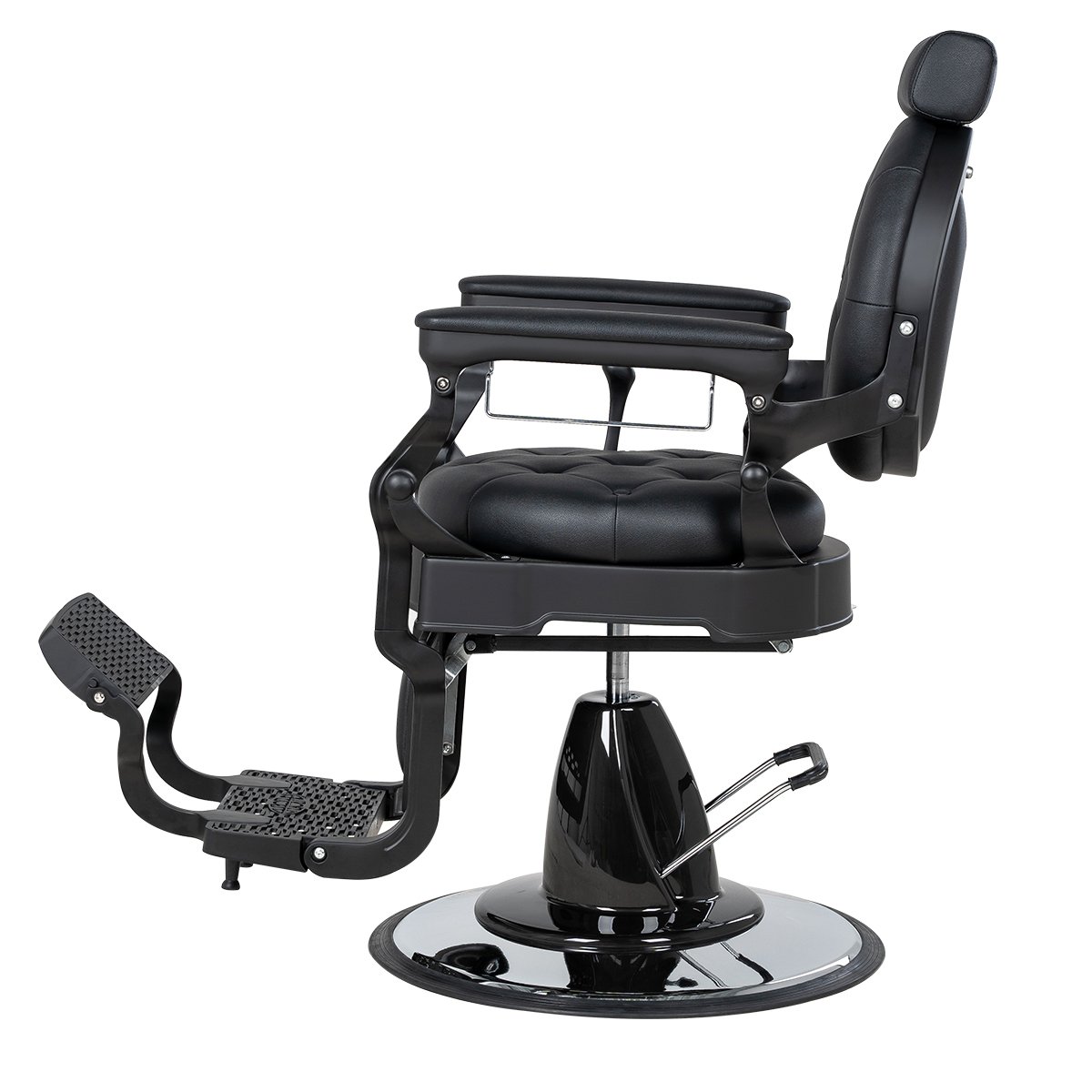 Мужское кресло барбер МД-9147, каркас чёрный матовый