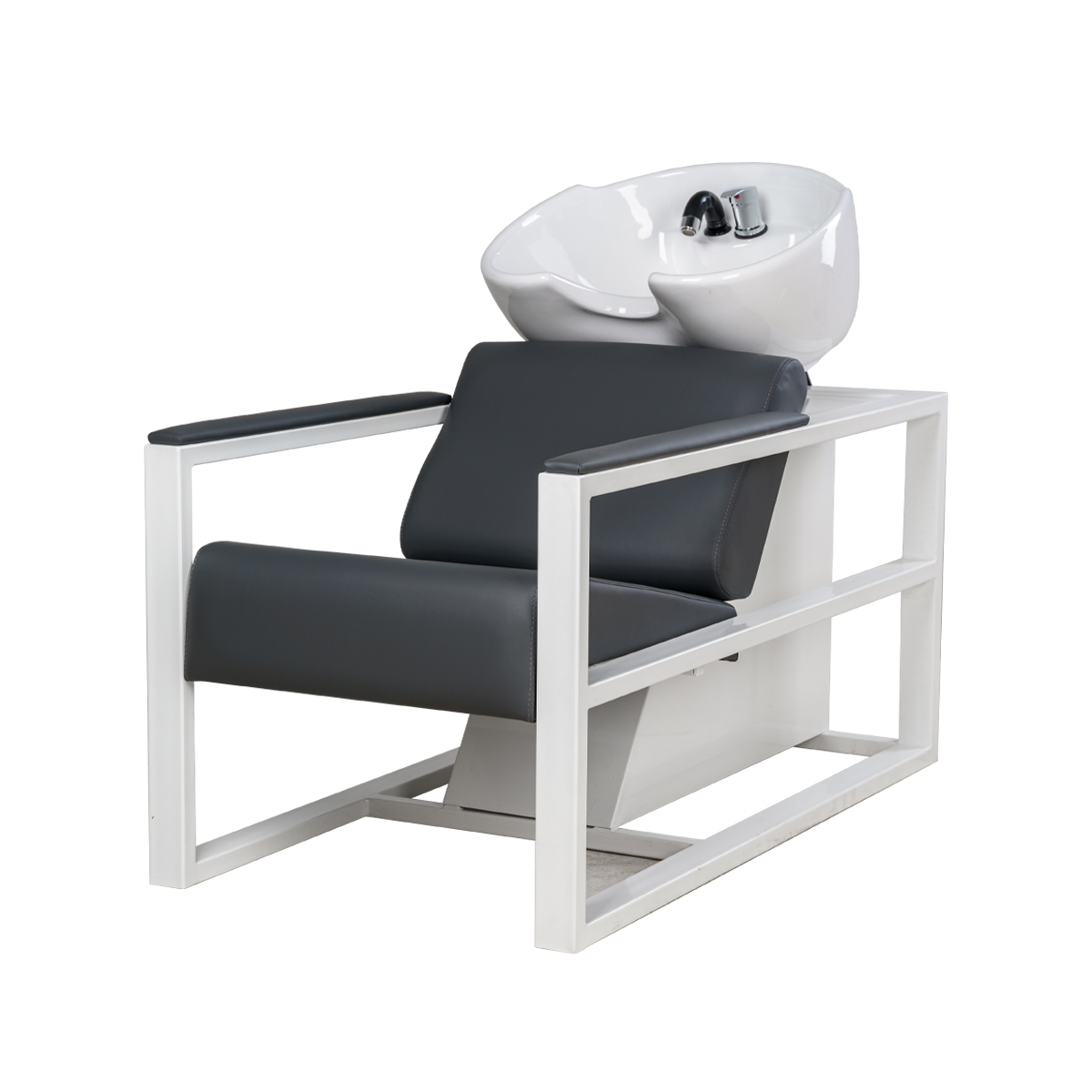 Парикмахерская мойка Дуглас на белом каркасе