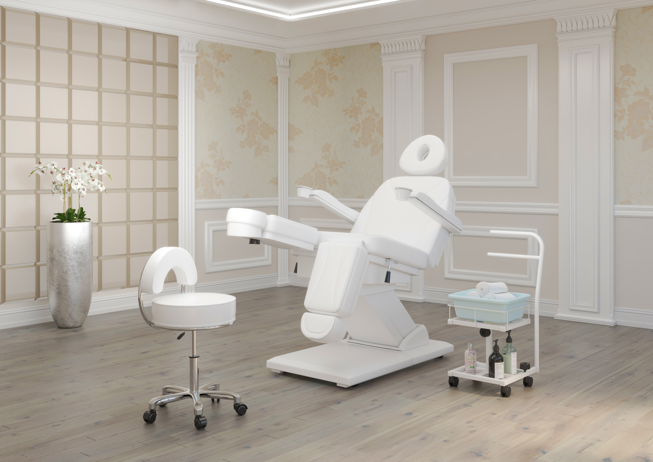 Передвижная подставка с ванной для педикюра МД-15А