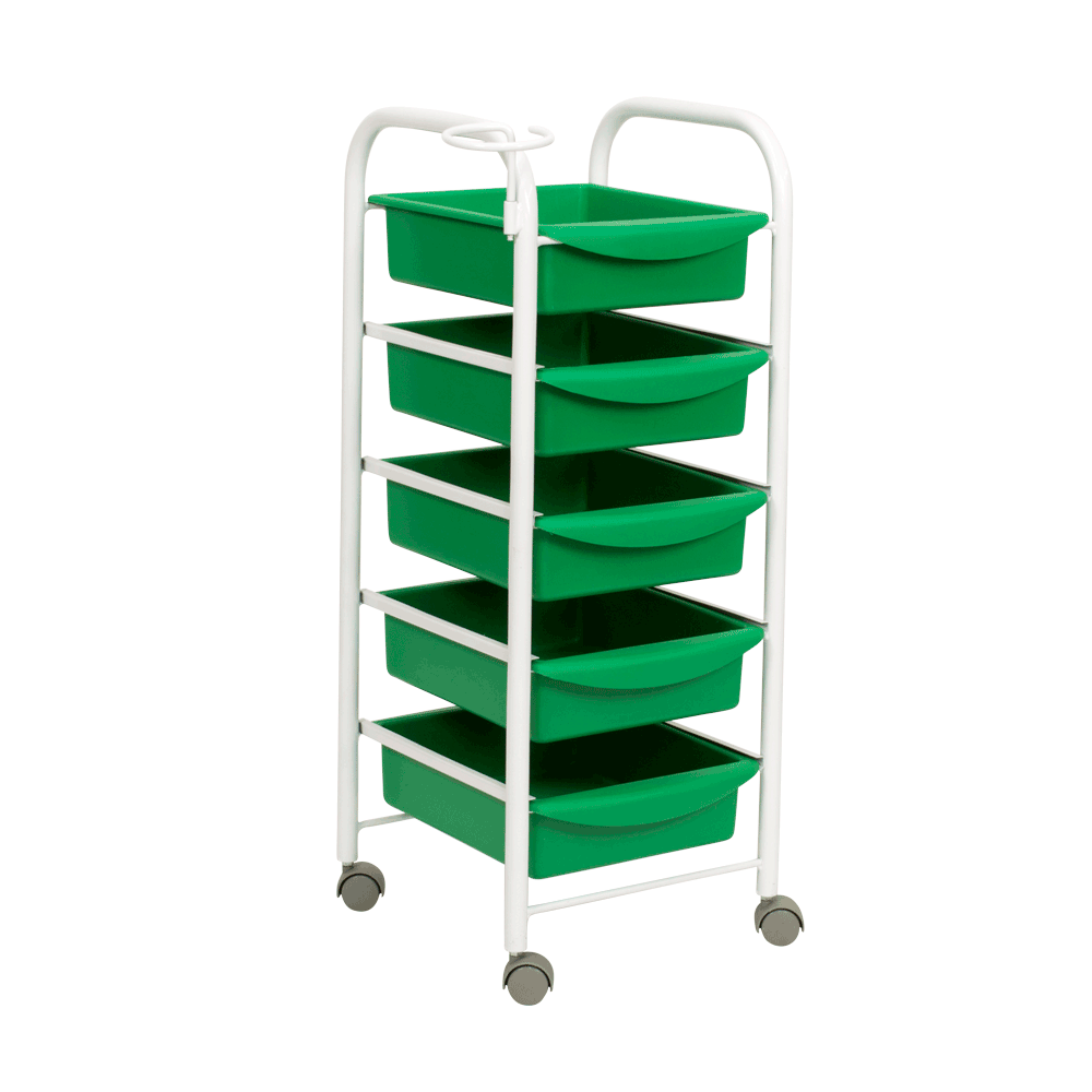 Тележка парикмахерская М-01, каркас белый