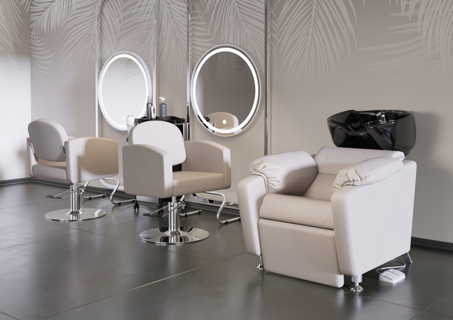 Парикмахерский комплект Амелия (кресло+мойка)