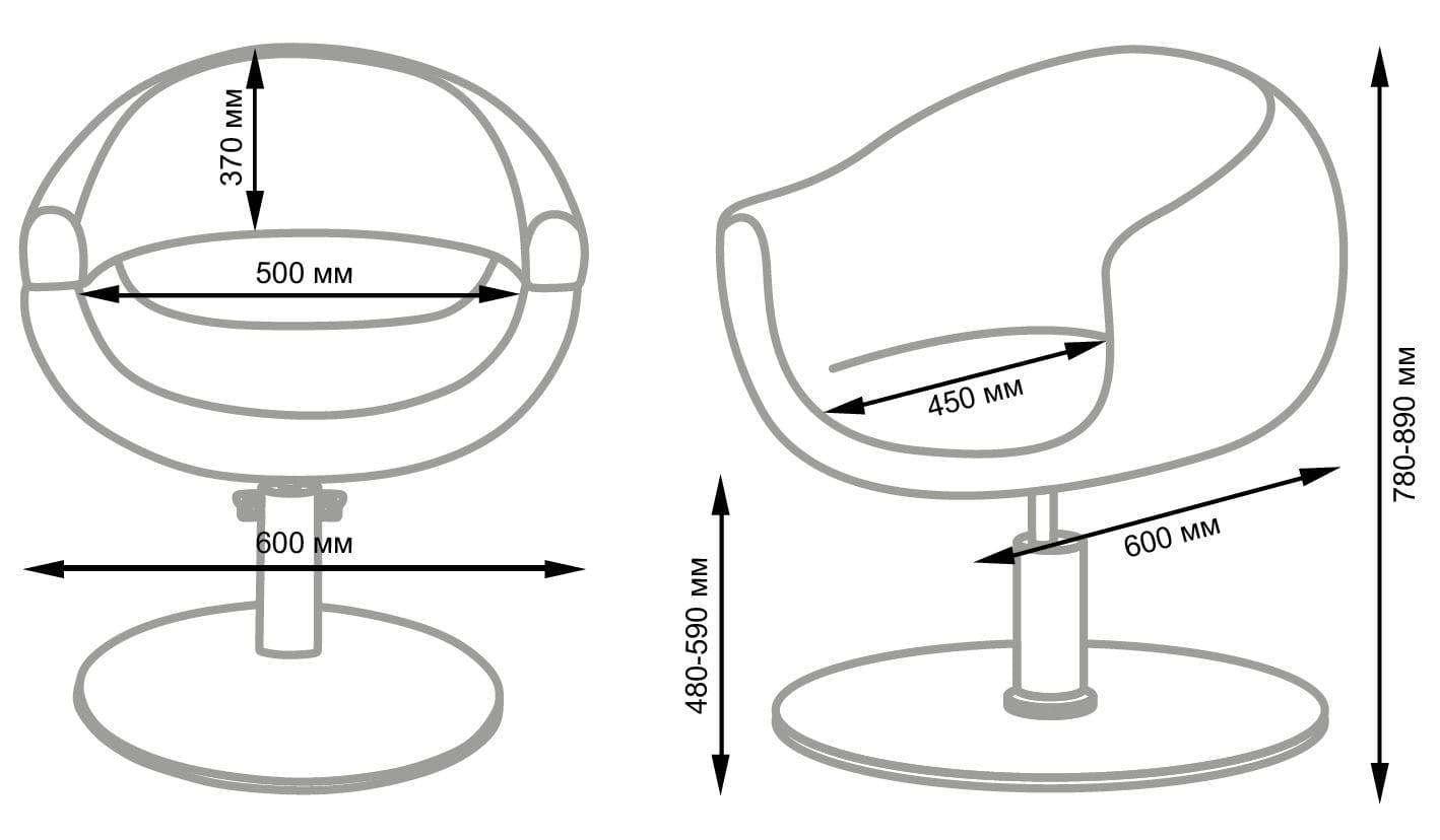 Кресло парикмахерское МД-108 гидравлика