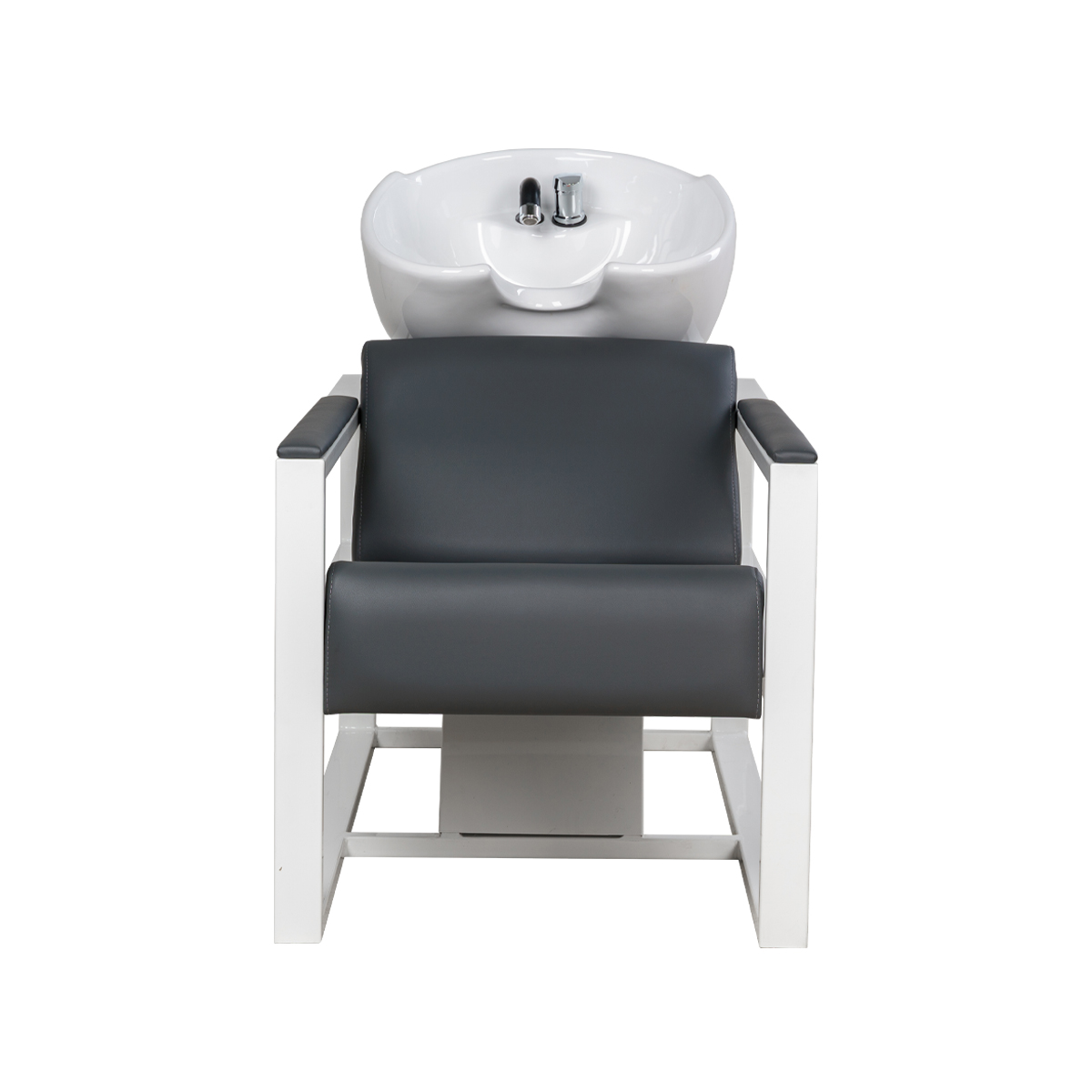 Парикмахерская мойка Дуглас на белом каркасе