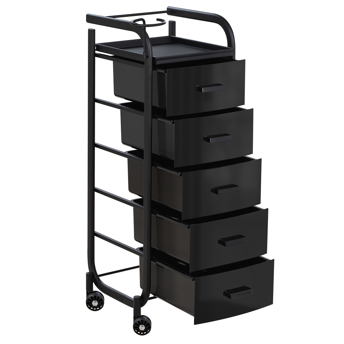 Парикмахерская тележка Арт, чёрный каркас