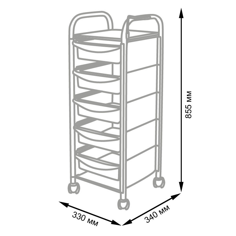 Тележка парикмахерская М-02, белый