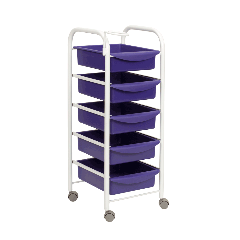 Тележка парикмахерская М-01, каркас белый