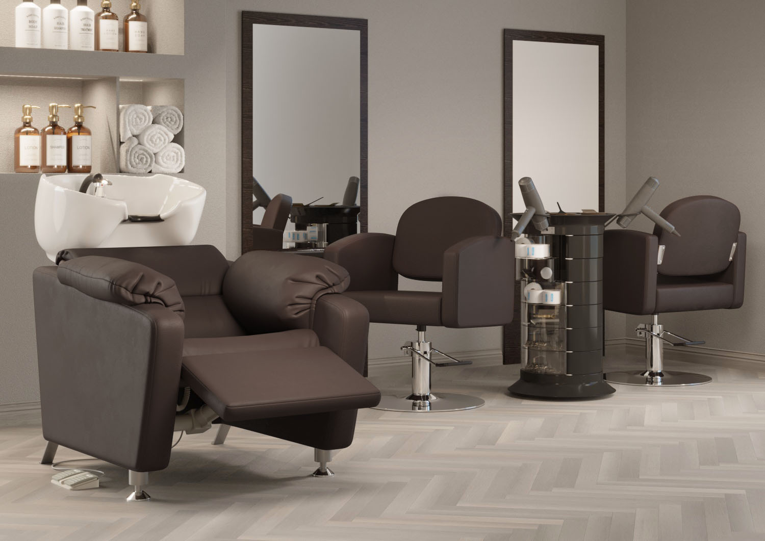 Парикмахерский комплект Амелия (кресло+мойка)