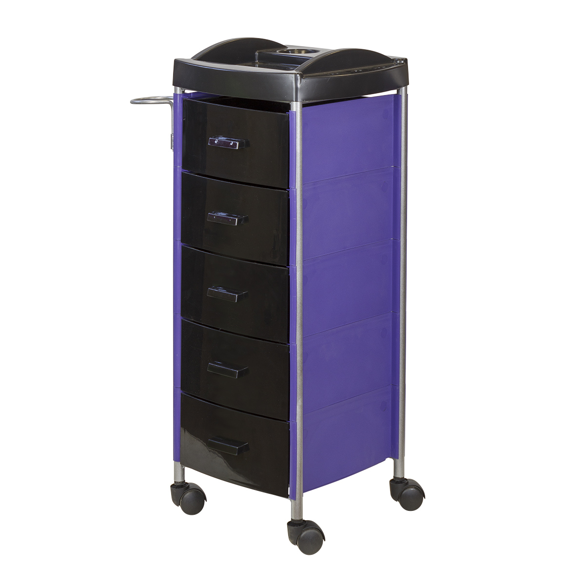 Тележка парикмахерская Глорис-03, цветные ящики