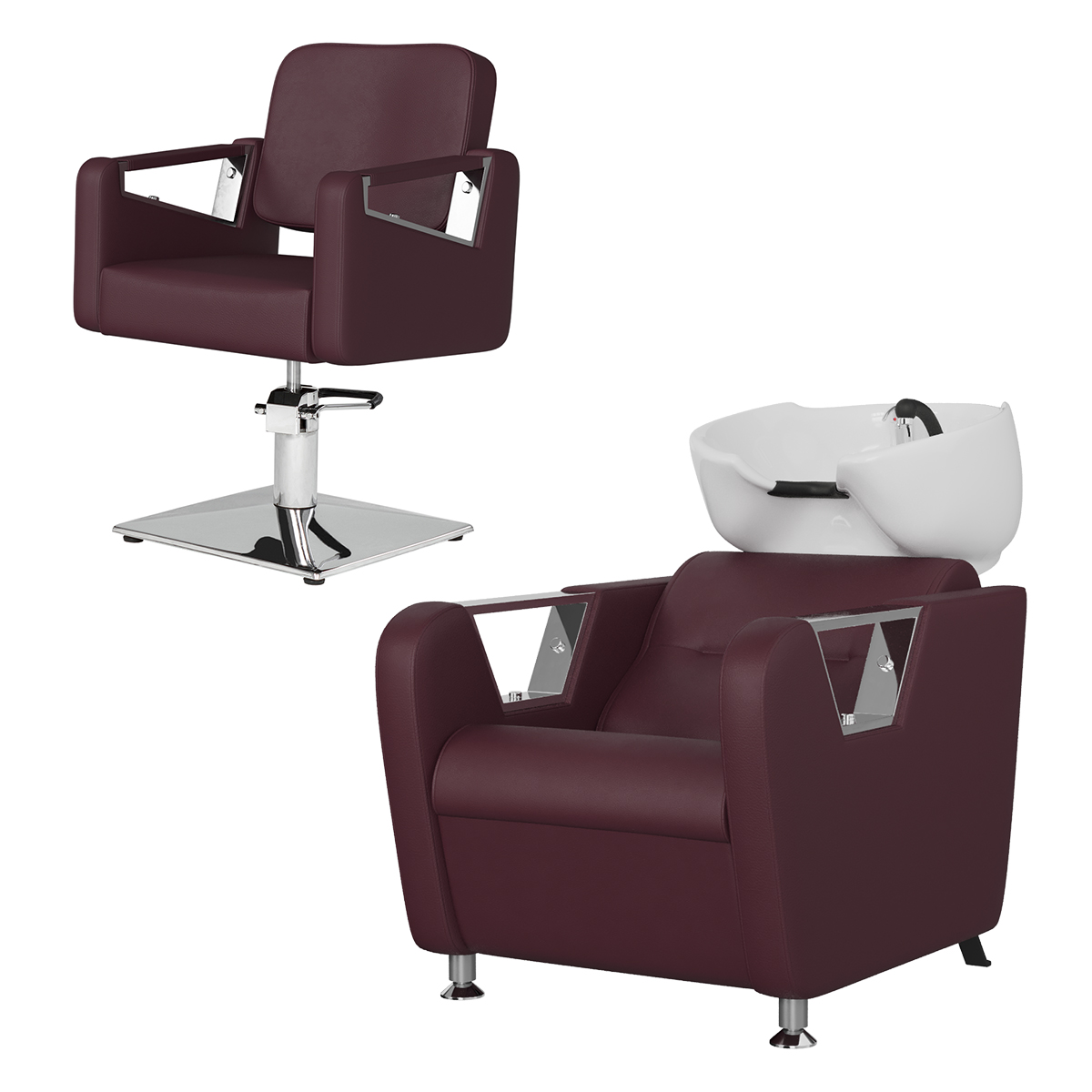 Парикмахерский комплект Бруно (кресло+мойка)