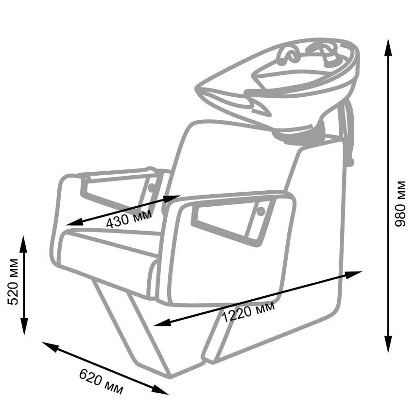Парикмахерская мойка МД-08