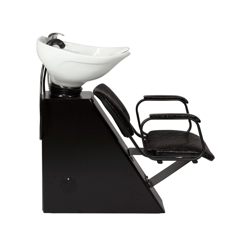 Парикмахерская мойка ЕЛЕНА с креслом КОНТАКТ Серебристый