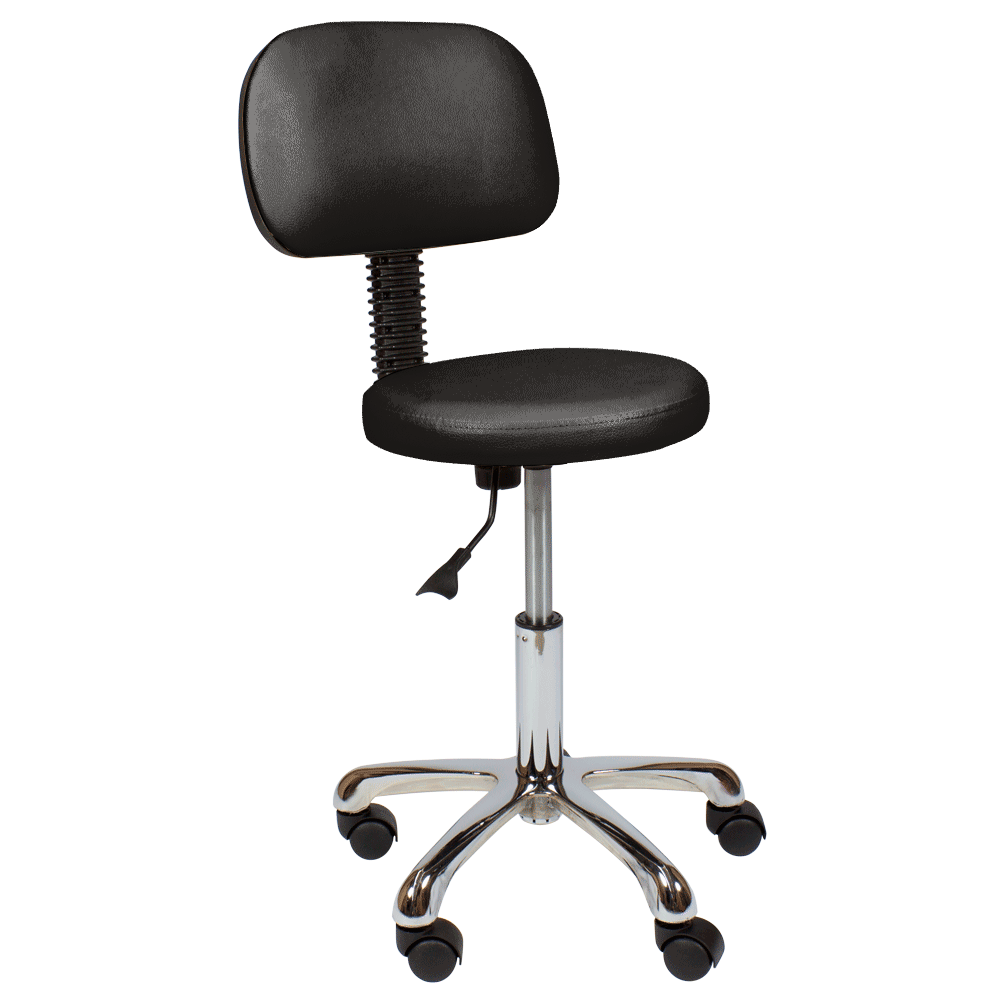 Стул мастера АСТЕК низкий со спинкой хром