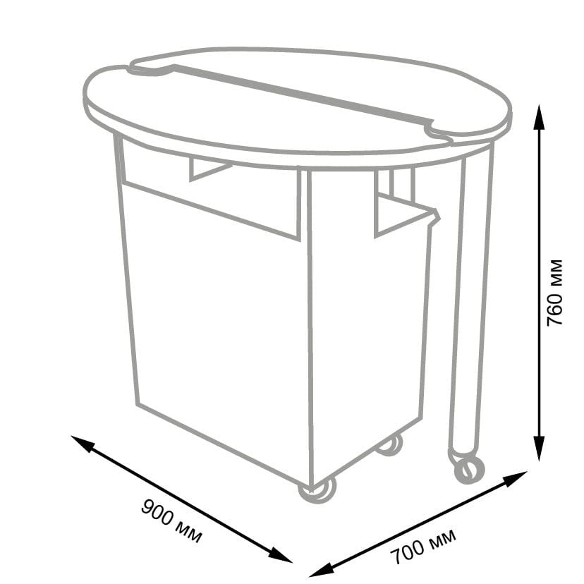 Стол маникюрный "МД-9007" (раздвижной)