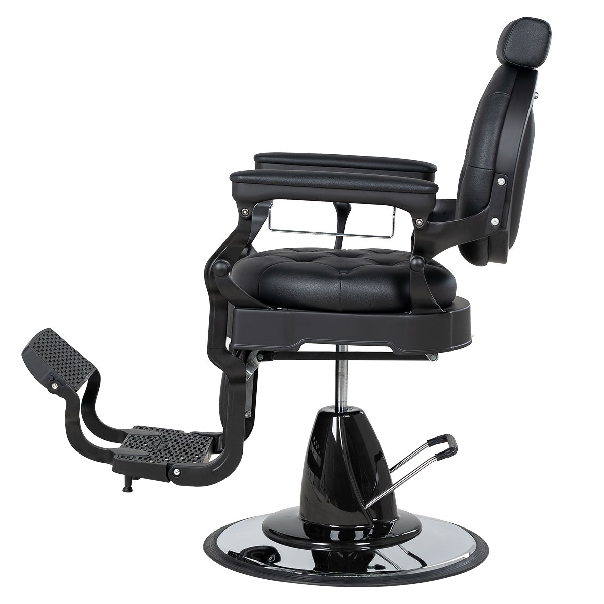 Мужское кресло барбер МД-9147, каркас чёрный матовый