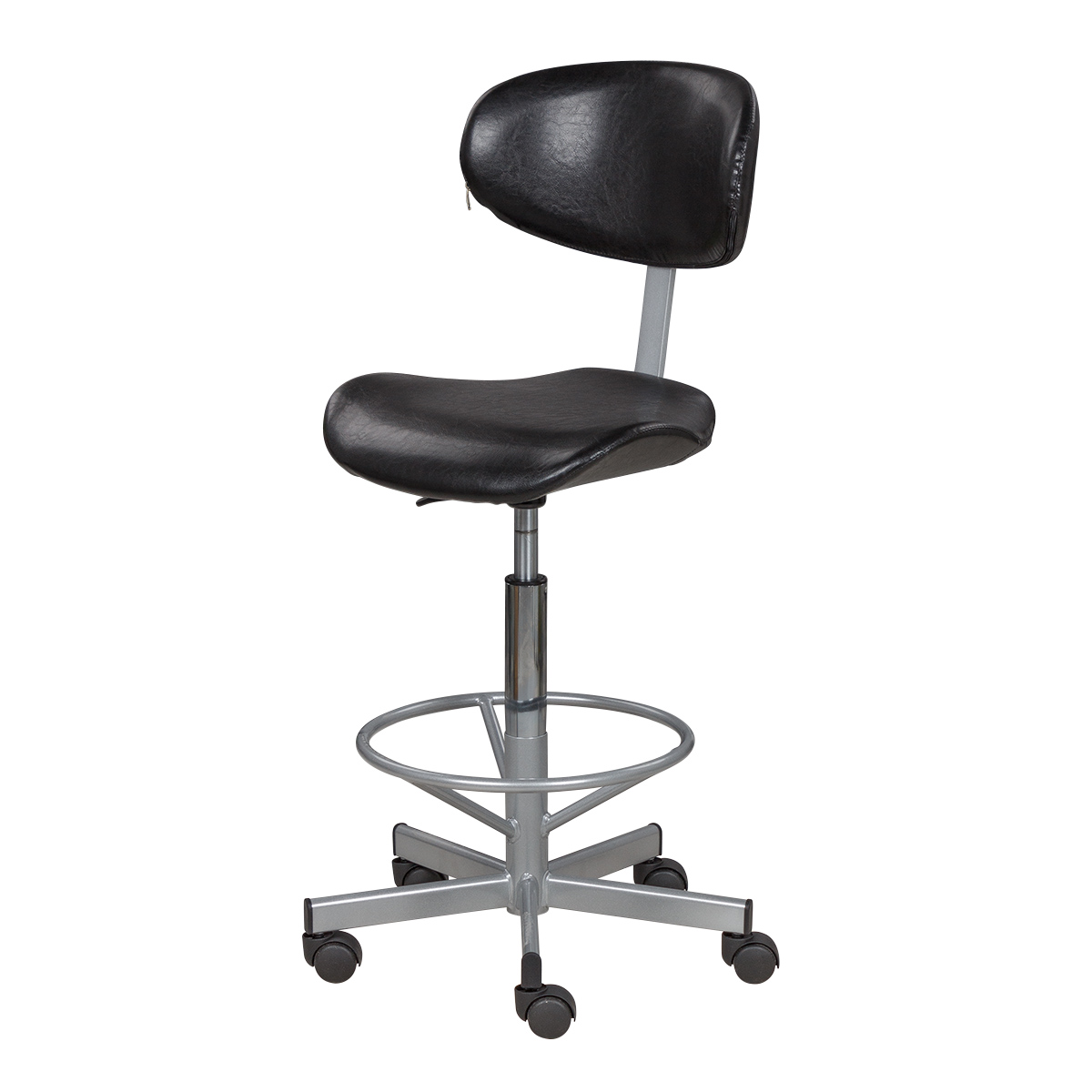 Стул мастера КЕЙСИ высокий, хром с опорой для ног