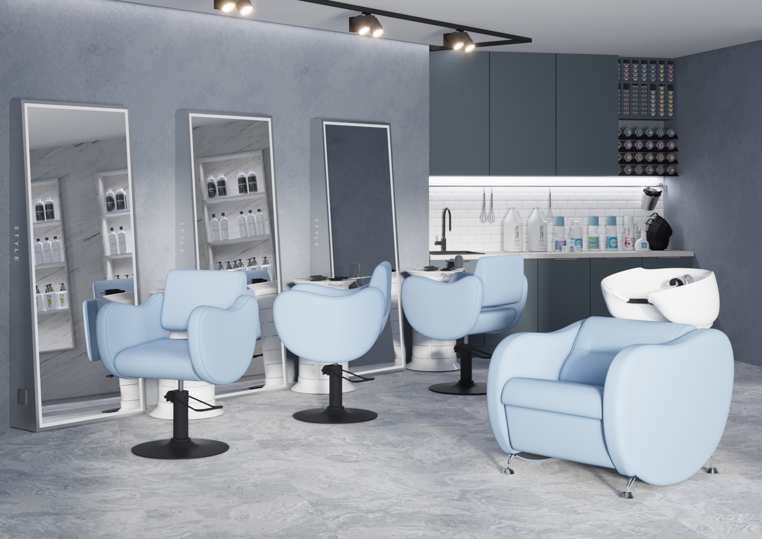 Парикмахерский комплект Жаклин (кресло + мойка)